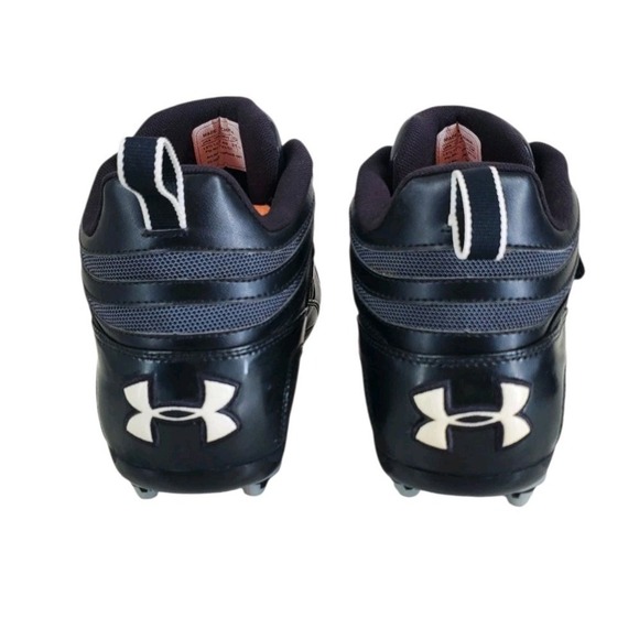 Under Armour Intensity Mid Football Cleats Men 13.5 D Black Dual Plate Tech - Picture 6 of 13
